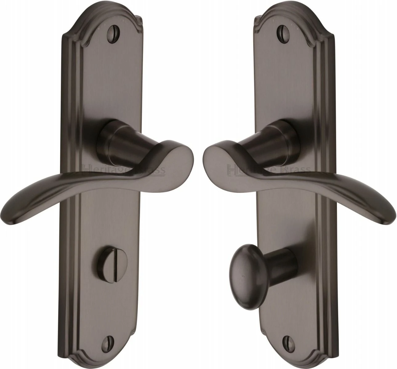 Howard Lever Door Handles On A Backplate - Matt Bronze (Lacquered) - Image 3
