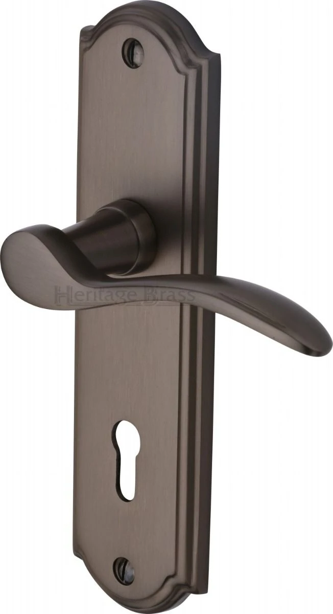 Howard Lever Door Handles On A Backplate - Matt Bronze (Lacquered)