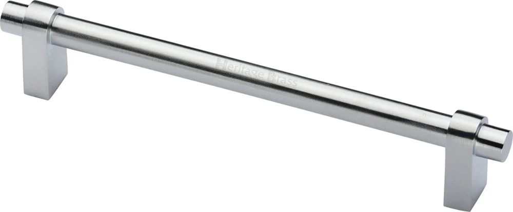 Industrial Design Cabinet Pull Handle - Available In Four Sizes - Satin Chrome