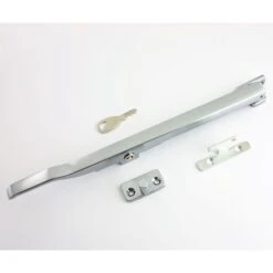 Modern Design Basta Style - Locking Casement Window Stay - 254mm Long - Satin Chrome