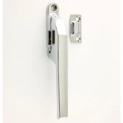 Modern Basta Style Casement Window Fastener - Wedge Pattern - Polished Chrome