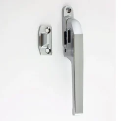 Modern Basta Style Casement Window Fastener - Wedge Pattern - Satin Chrome