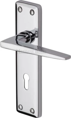Kendal Lever Door Handles On A Backplate - Polished Chrome