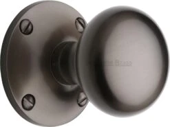 Kensington Round Mortice Knobs - Matt Bronze (Lacquered)