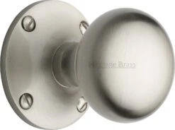 Kensington Round Mortice Knobs - Satin Nickel