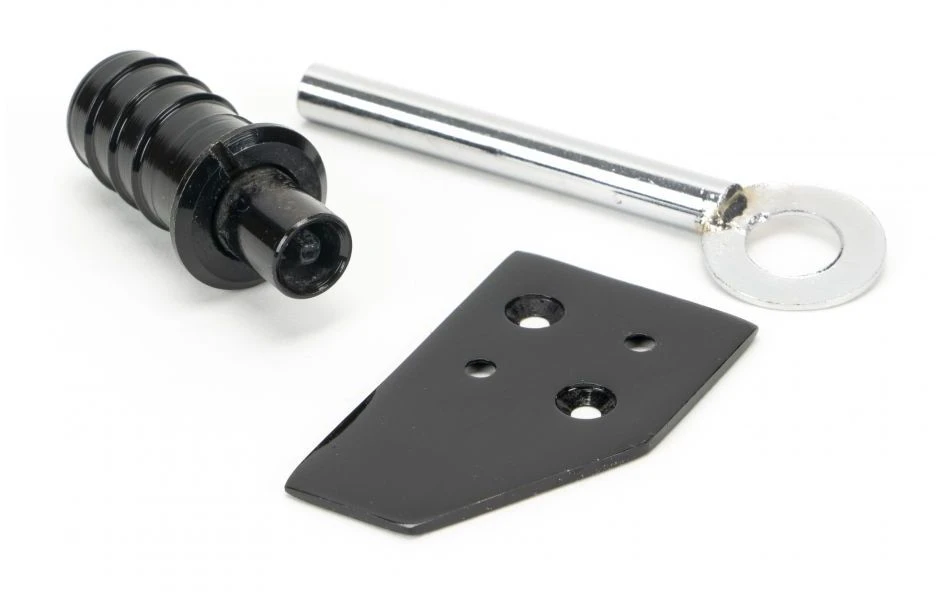 Key Flush Sash Stops - 28mm - Sliding Sash Windows Locks - Black