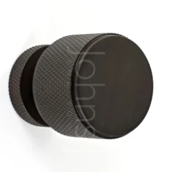 Knurled Pattern Cylinder Shape Cupboard Knob - Dark Bronze (Lacquered)
