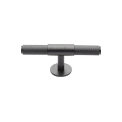 Knurled Pattern T-Bar Shape Cabinet Pull Handle - Available In Two Sizes - Matt Bronze (Lacquered)