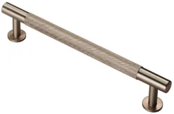 Knurled T-Bar Cabinet Bolt Through Fixing Pull Handle - Available In Two Sizes - Satin Nickel