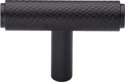 Knurled T-Bar Cabinet Knob - 45mm X 11mm - Matt Bronze (Lacquered)
