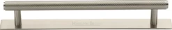 Knurled T-Bar Cabinet Pull Handle With Backplate - Available In Three Sizes - Satin Nickel