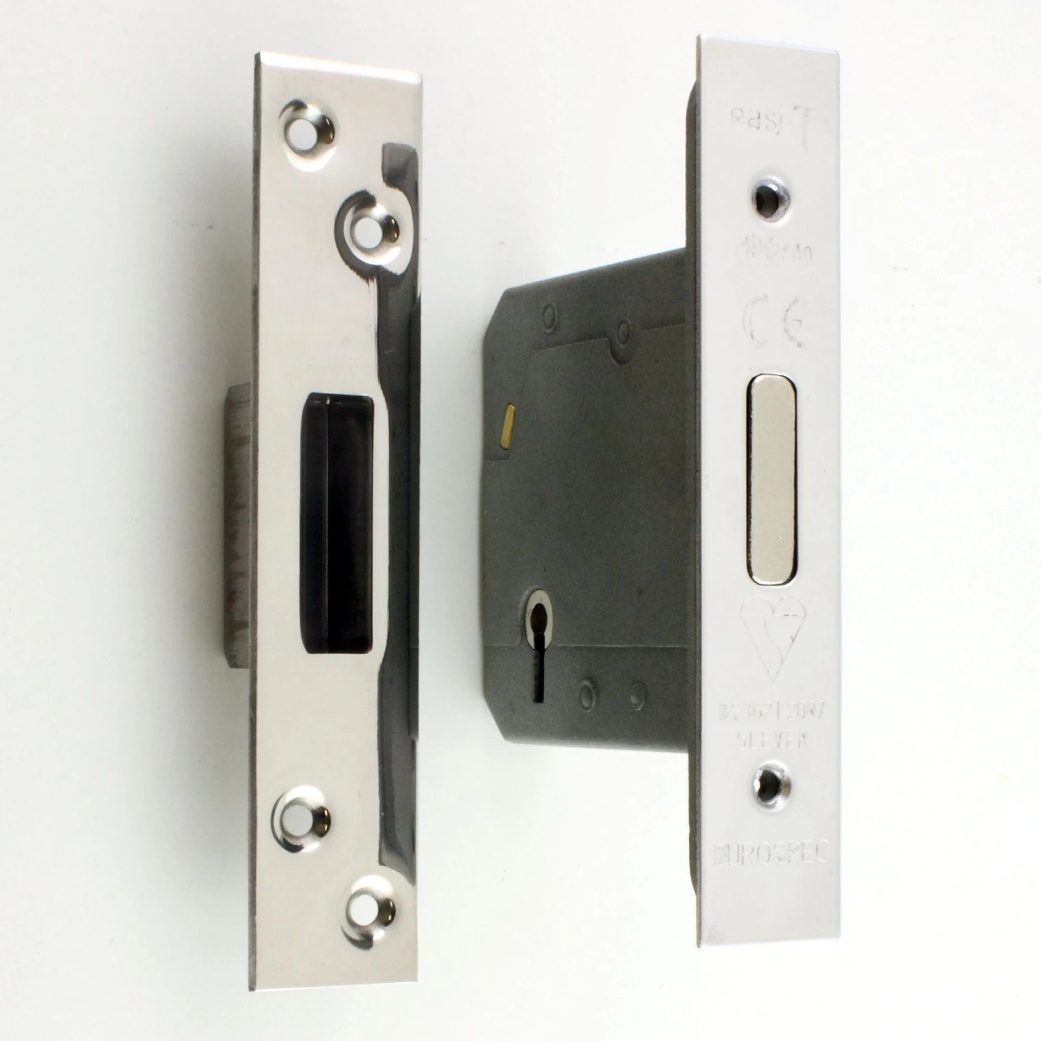 5 Lever British Standard Kite Marked Mortice Dead Lock - BS3621 Rated - CE / UKCA Marked - Fire Rated - Certifire Approved - Polished Stainless Steel - - Image 2