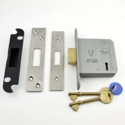 Architectural Quality 3 Lever Mortice Dead Lock - CE / UKCA Marked - Fire Rated - Certifire Approved - Polished Stainless Steel