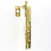 Lever Action Flush Bolt For Double Doors - Polished Brass (Lacquered)