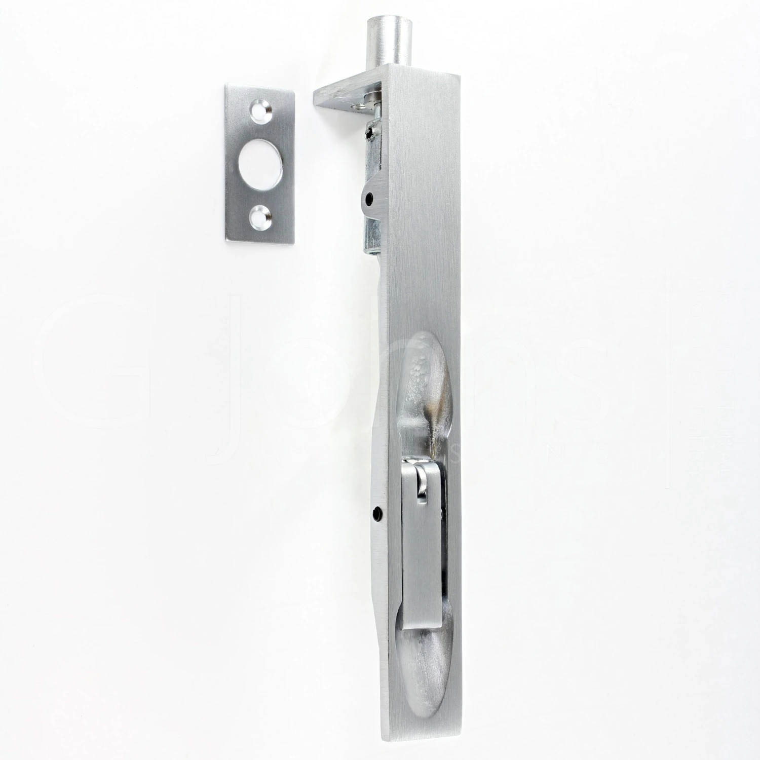 Lever Action Flush Bolt For Double Doors - Satin Chrome