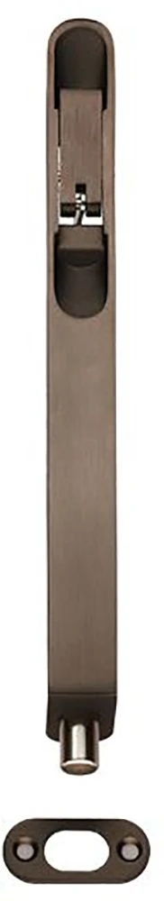 Lever Action Flush Bolt - Radius Pattern - 204mm X 20mm - Suitable For Use On FD30 / FD60 Fire Doors - Matt Bronze (Lacquered)
