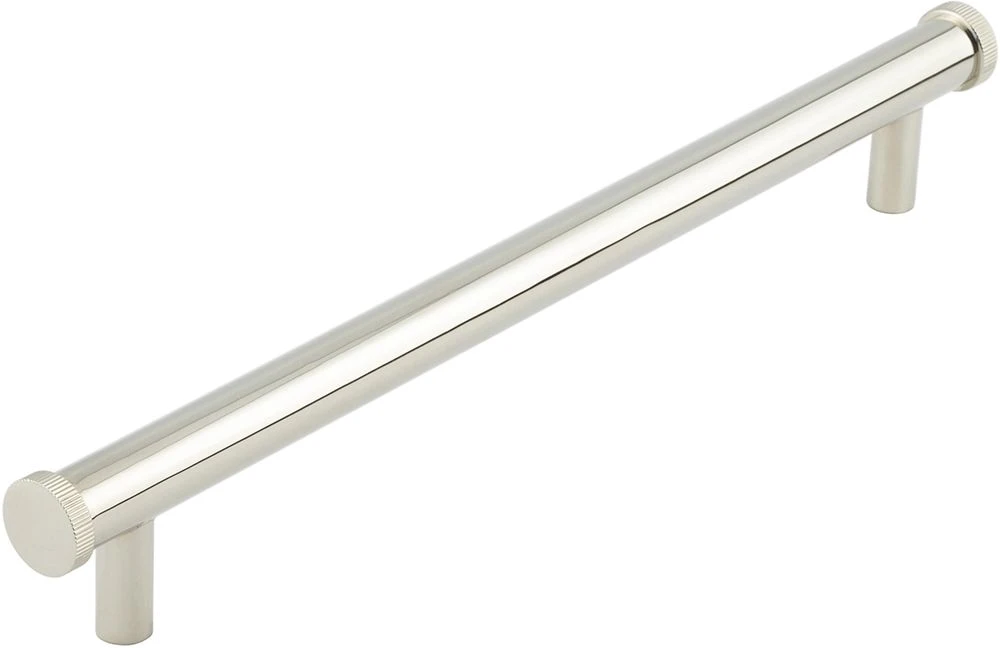 Line Knurled T-Bar Cabinet Handle - Available In Two Sizes - Polished Nickel - Image 2