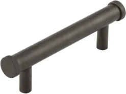 Line Knurled T-Bar Cabinet Handle - Available In Two Sizes - Dark Bronze (Lacquered)