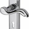 Lisboa Lever Door Handles On A Backplate - Polished Chrome