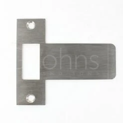 Long Lip Extended Strike Plate For Outward Opening Night Latches - Satin Stainless Steel