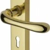 Luna Lever Door Handles On A Backplate - Polished Brass (Lacquered)