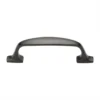 Classic Design D Shape Cabinet Pull Handle With Rectangular Roses - Matt Bronze (Lacquered)
