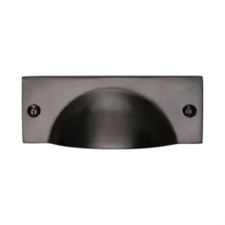 Rectangular Shape Cup Handle - 112mm Width - Face Fix - Matt Bronze (Lacquered)