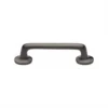 Classic Design Rounded Style D Shape Cabinet Pull Handle With Roses - Matt Bronze (Lacquered)