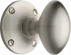 Mayfair Oval Mortice Knobs - Satin Nickel