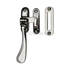 Mortice & Hook Plate Casement Fastener - Polished Nickel