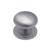 Mushroom Cupboard Knob - Satin Chrome