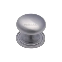 Mushroom Cupboard Knob - Satin Chrome