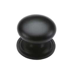 Mushroom Shaped Cupboard Knob - Available In Four Sizes - Matt Black