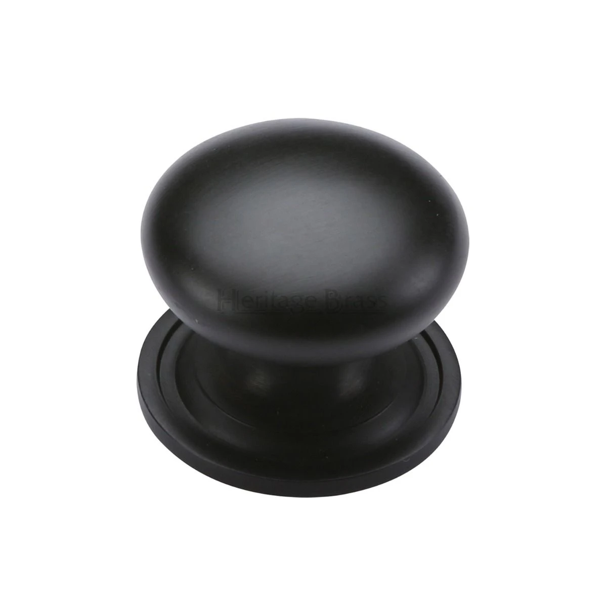 Mushroom Shaped Cupboard Knob - Available In Four Sizes - Matt Black