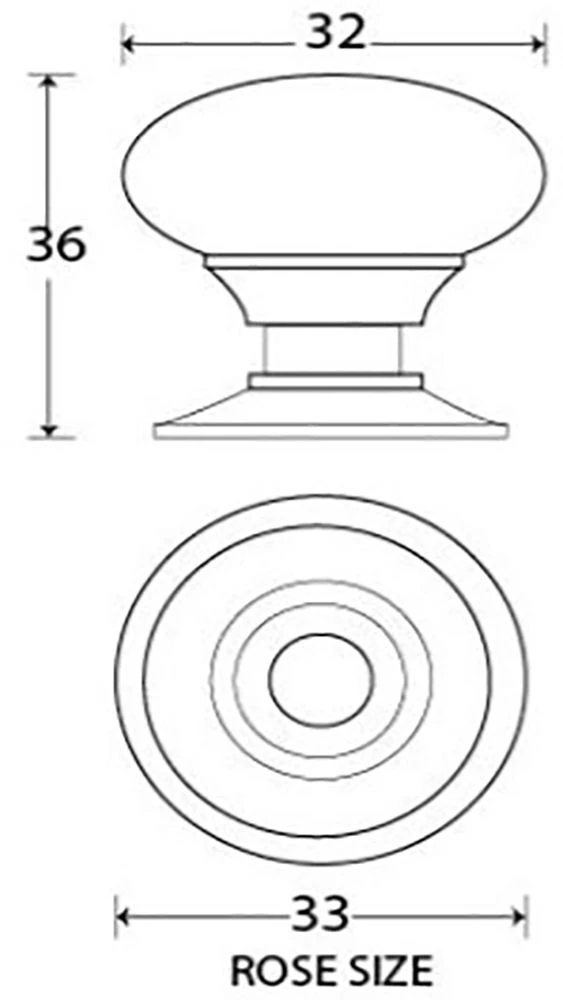 Mushroom Shaped Cupboard Door Knob - Two Sizes Available - Polished Brass Unlacquered - Image 3