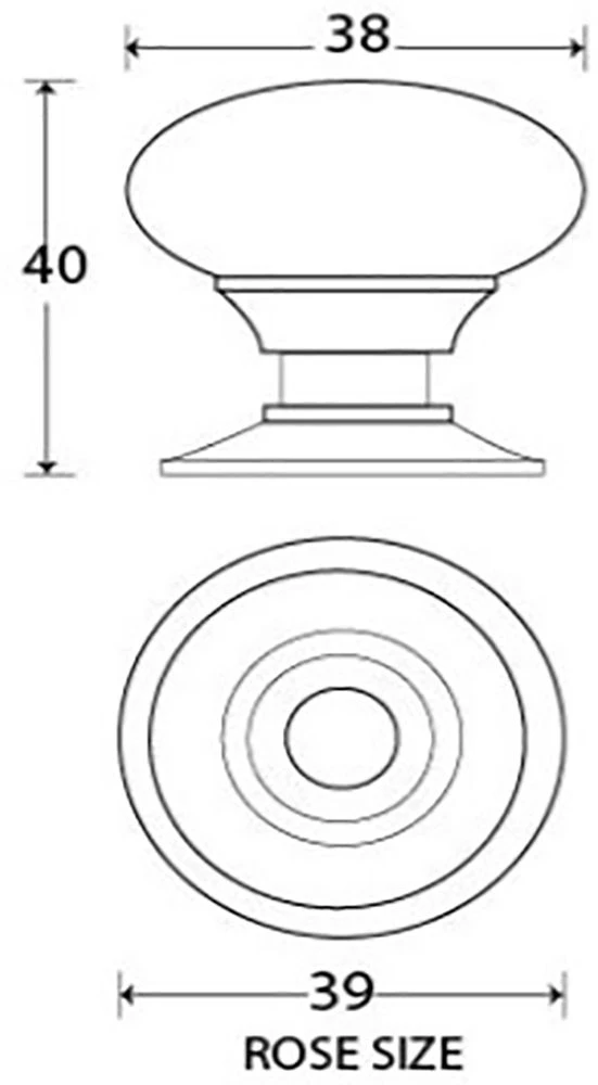 Mushroom Shaped Cupboard Door Knob - Two Sizes Available - Polished Brass Unlacquered - Image 4