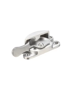Narrow Style Locking Fitch Fastener - Comes With Key - For Double Glazed Sash Windows - Satin Chrome