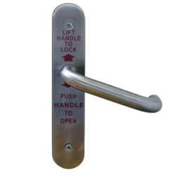 Accessible Toilet Lock & Handle Set For Disabled WC Toilets - Grade 316 Satin Stainless Steel