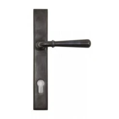 Newbury Slimline Lever Multi Point Door Lever Handles - 92mm Euro Centres - 212mm Bolt Centres - 244mm X 36mm Back Plate - Aged Solid Bronze