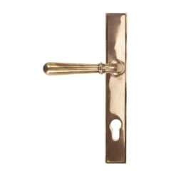 Newbury Slimline Lever Multi Point Door Lever Handles - 92mm Euro Centres - 212mm Bolt Centres - 244mm X 36mm Back Plate - Polished Solid Bronze