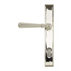 Newbury Slimline Lever Multi Point Door Lever Handles - 92mm Euro Centres - 212mm Bolt Centres - 244mm X 36mm Back Plate - Polished Nickel
