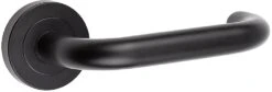 Orbit Return To Door Safety Design Round Rose Lever Handles - Heavy Duty Grade 4 Collection BS800 / ADM Compliant - Grade 304 - Matt Black