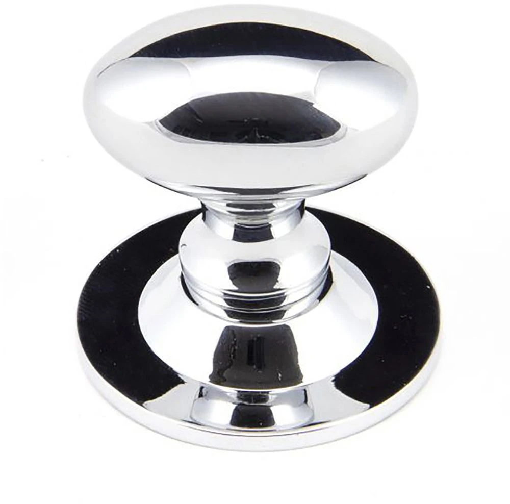 Oval Shaped Cupboard Door Knob - Two Sizes Available - Polished Chrome - Image 3