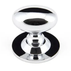Oval Shaped Cupboard Door Knob - Two Sizes Available - Polished Chrome
