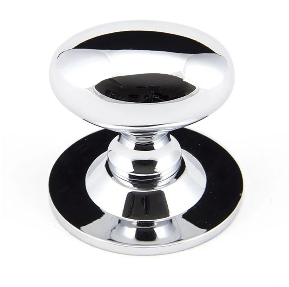 Oval Shaped Cupboard Door Knob - Two Sizes Available - Polished Chrome