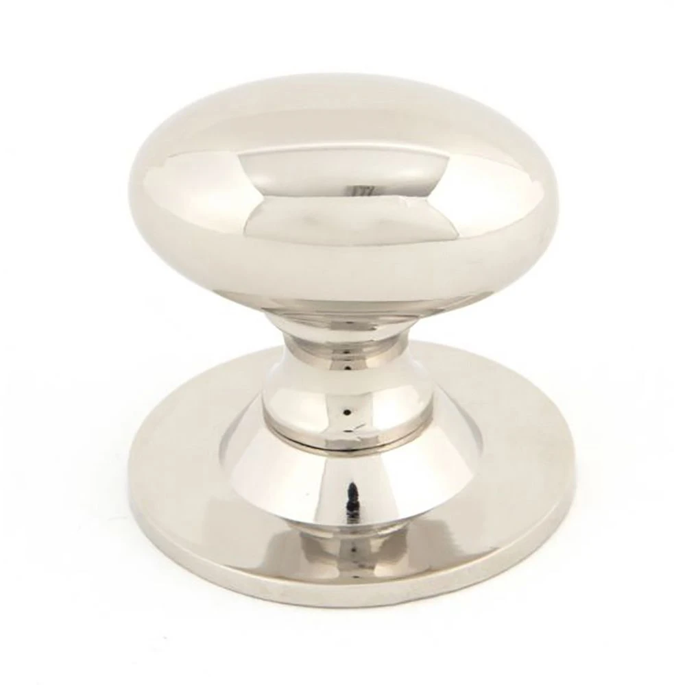 Oval Shaped Cupboard Door Knob - Two Sizes Available - Polished Nickel