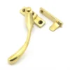 Peardrop Pattern Locking Night Vent Handle - Window Fastener - Left & Right Hand - Polished Brass Unlacquered