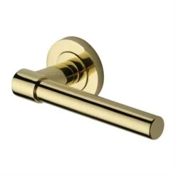 Phoenix Lever Handle On Concealed Fix Round Rose - Polished Brass (Lacquered)