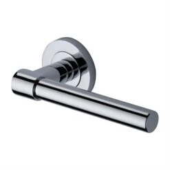 Phoenix Lever Handle On Concealed Fix Round Rose - Polished Chrome