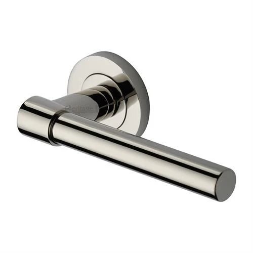 Phoenix Lever Handle On Concealed Fix Round Rose - Polished Nickel